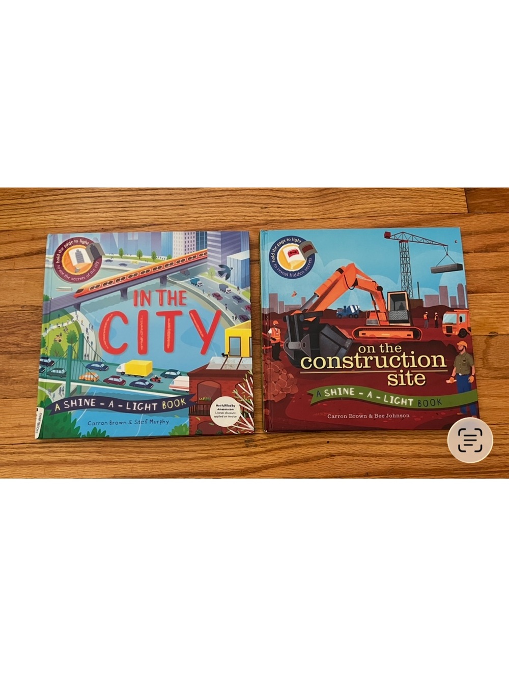 Usborne books lot In the City On the Construction Site shine-a-light Kane Miller
